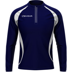 Maillot de running manches longues Givova marine/blanc
