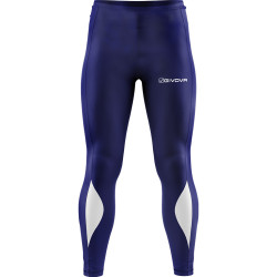 Pantalon de running Givova marine/blanc