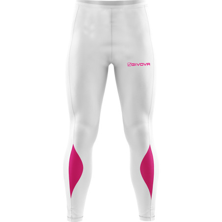 Pantalon de running Givova blanc/fuschia