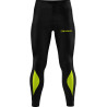 Pantalon de running Givova noir/jaune fluo