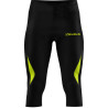 Pantacourt de running Givova noir/jaune fluo