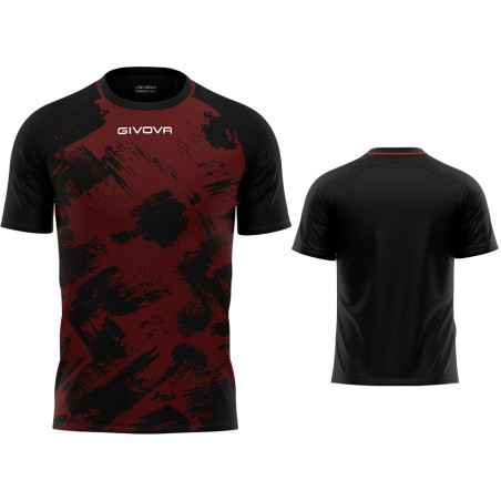 Maillot de football Givova Art bordeaux noir