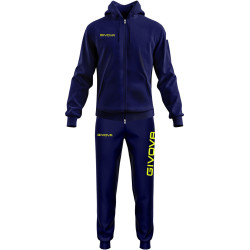 Ensemble de survêtement Givova King marine/jaune fluo