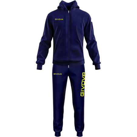 Ensemble de survêtement Givova King marine/jaune fluo