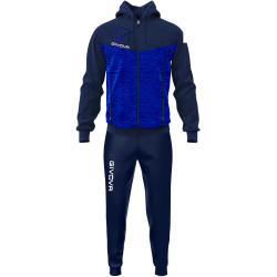 Ensemble de survêtement à capuche Givova Visa bleu roi