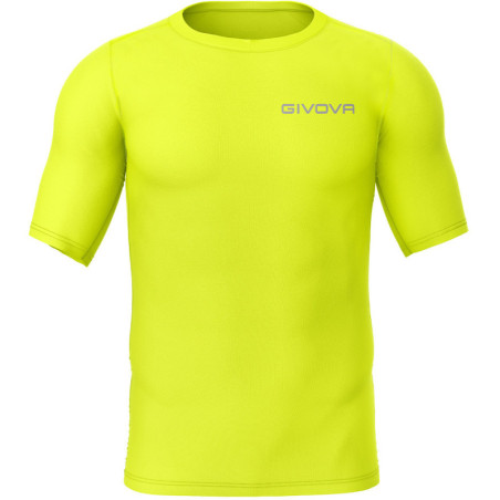 Sous maillot thermique Manche courte Givova Corpus 2 jaune fluo