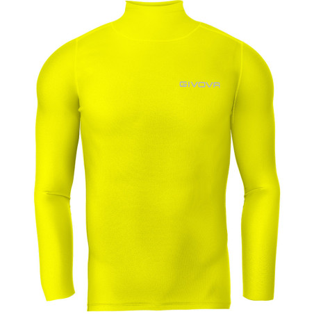 Sous maillot thermique Manche longue avec col Givova Corpus 3 JAUNE FLUO