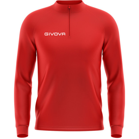 Sweat 1/2 zip Givova Maglia Polaire 500 rouge