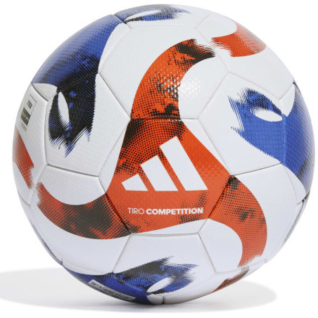 Ballon de football Adidas Tiro compétition 2023 blanc noir orange bleu