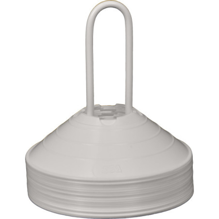 Kit 20 disques de délimitation avec encoche blanc