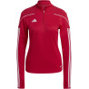 Sweat 1/4 Zip Femme ADIDAS Tiro 23 League rouge