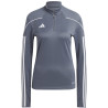 Sweat 1/4 Zip Femme ADIDAS Tiro 23 League gris