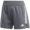 Short d'entraînement sweat Femme ADIDAS Tiro 23 League gris