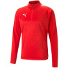 Sweat 1/4 Zip Puma Top Graphic rouge face