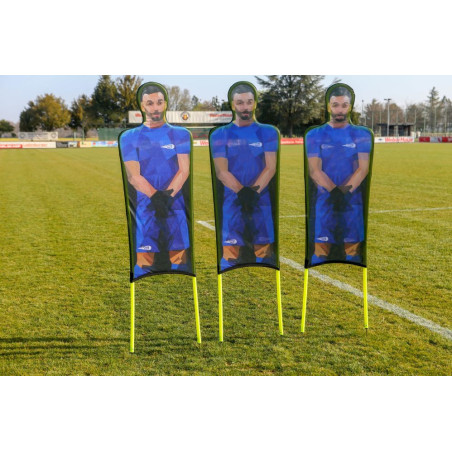 Lot de 3 Mannequins en PVC Flexibles en Polyester Imprimé bleu