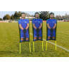 Lot de 3 Mannequins en PVC Flexibles en Polyester Imprimé bleu