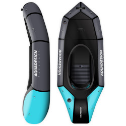 Packraft YUPIK RIVER TPU 290 gris bleu