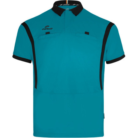 Maillot d'Arbitre Manche courte ELDERA Avantage turquoise noir