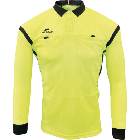 Maillot d'Arbitre Manche longue ELDERA Avantage jaune fluo noir