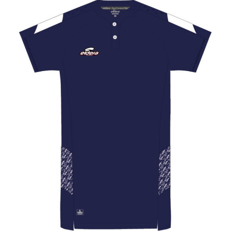 Polo ELDERA Elite marine blanc