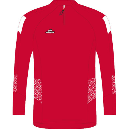 Sweat col zippé ELDERA Elite rouge blanc