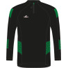 Sweat col zippé ELDERA Elite noir vert