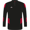 Sweat col zippé ELDERA Elite noir rouge