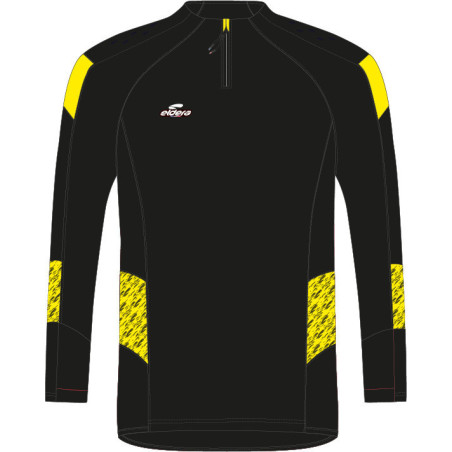 Sweat col zippé ELDERA Elite noir jaune