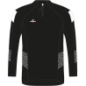 Sweat col zippé ELDERA Elite noir blanc