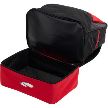 Sac à dos ELDERA Box V3 avec fond rouge noir fond