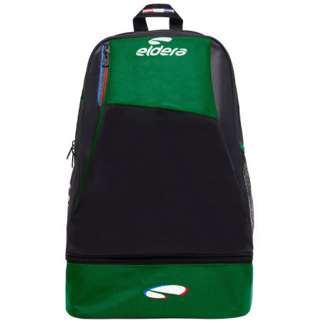 Sac à dos ELDERA Box V3 avec fond vert noir