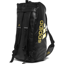 Sac entrainement 2 en 1 Adidas Large noir/or face 2