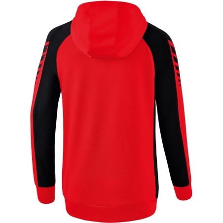 Veste à capuche ERIMA Six Wings femme rouge/noir
