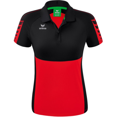 Polo ERIMA Six Wings femme rouge/noir