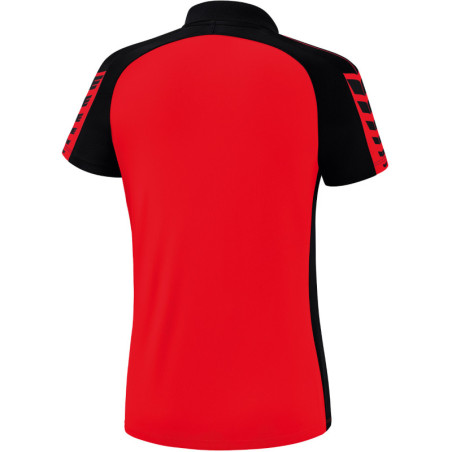 Polo ERIMA Six Wings femme rouge/noir