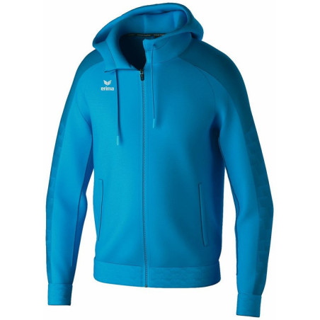 Veste d'entraînement ERIMA Evo Star avec capuche curaçao mykonos face