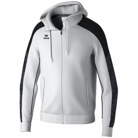 Veste d'entraînement ERIMA Evo Star avec capuche blanc noir face