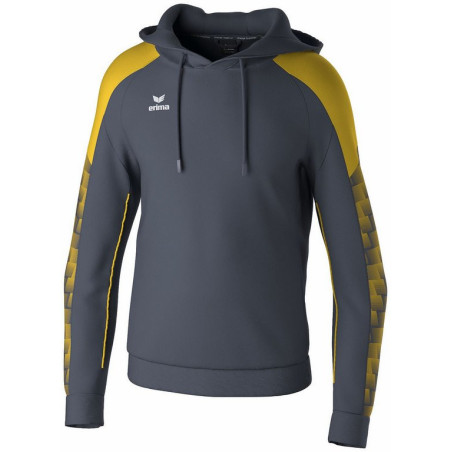 Sweat à capuche Erima Evo Star slate grey jaune face