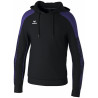 Sweat à capuche Erima Evo Star noir ultra violet face