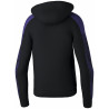 Sweat à capuche Erima Evo Star noir ultra violet dos