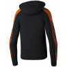 Sweat à capuche Erima Evo Star noir orange dos