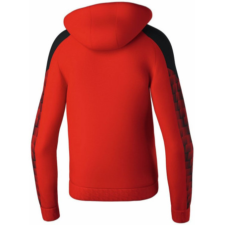 Sweat à capuche Erima Evo Star rouge noir dos