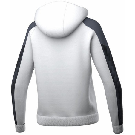 Veste d'entraînement Femme ERIMA Evo Star avec capuche blanc noir dos