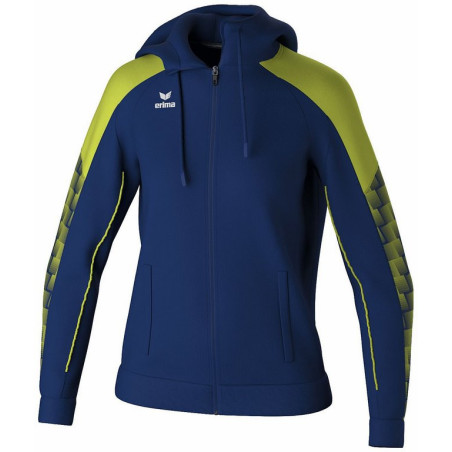 Veste d'entraînement Femme ERIMA Evo Star avec capuche new navy lime face