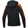 Veste d'entraînement Femme ERIMA Evo Star avec capuche noir orange dos