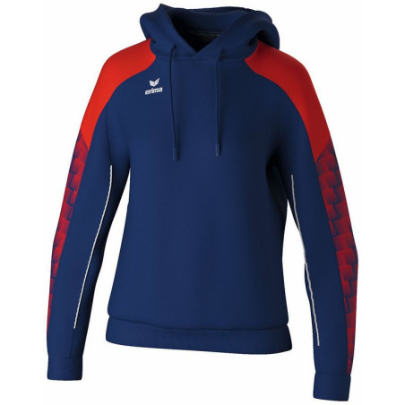 Sweat à capuche Femme Erima Evo Star new navy rouge face