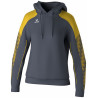 Sweat à capuche Femme Erima Evo Star slate grey jaune face