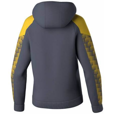Sweat à capuche Femme Erima Evo Star slate grey jaune dos