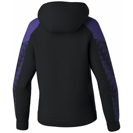 Sweat à capuche Femme Erima Evo Star noir ultra violet dos