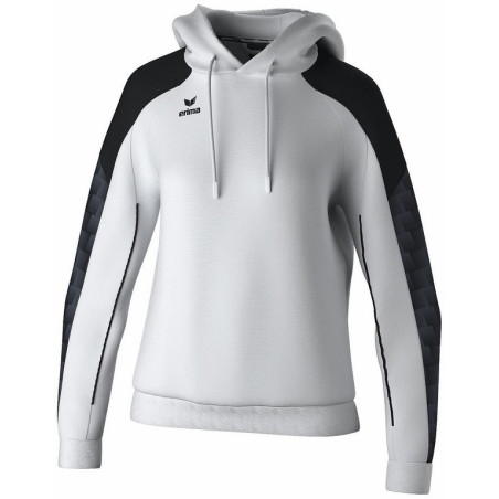 Sweat à capuche Femme Erima Evo Star blanc noir face